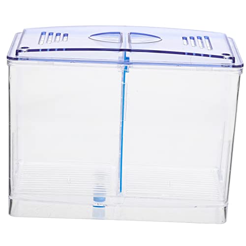 Milisten Fischzuchtbox Aus Acryl Für Betta-Aquarium Garnelenbox Isolationsbox Mit Herausnehmbarer Trennwand Fischzuchtbecken Für Haushalt Jungfische Sicher von Milisten