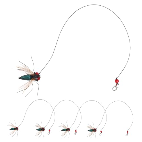 Milisten Fly-Form Ersatzköpfe für Interaktive Katzenangel Leichtes Sicheres Material für Indoor-Spiel und Natürliche Jagdinstinkte Katzenspielzeug Zubehör von Milisten