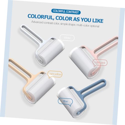 Milisten Fusselrolle Tierhaare Ersatzkernen Starke Haftung Einfach zu Reinigen Kompakt Wiederverwendbar für Kleidung Sofa und Haustierhaare mit Praktischem Halbtransparentem Schutzcover von Milisten