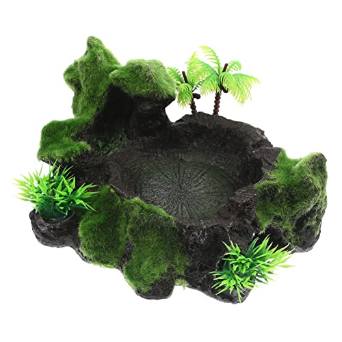 Milisten Reptilien-wasserbecken Aus Harz Terrarien-napf Für Futter Oder Wasser Verschleißfest Und Sicher Für Eidechsen Und Hornfrösche Anti-rutsch-Design von Milisten