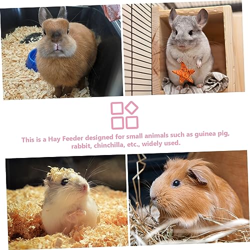 Milisten Großer Futterkorb für Kleintiere Kunststoff Heuraufe mit Befestigung Kaninchen und Meerschweinchen Futterstation Geeignet für Käfige und Außengehege Praktisch und Sicher für von Milisten