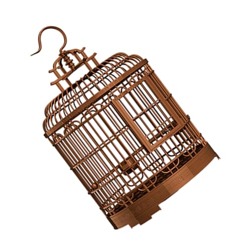 Milisten Großer tragbarer Vogelkäfig für Sittiche und Nymphensittiche, Retro-Kunststoff-Design, reisefreundlich, für Zuhause und draußen von Milisten