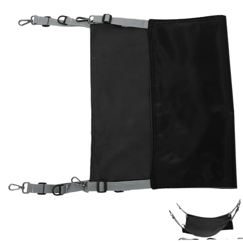 Milisten Atmungsaktives Großes Katzenhängemattenbett Aus Polyester Für Kätzchen Käfig Haustier-schaukelnest Schwarz Milisten Atmungsaktives Großes Katzenhängemattenbett Aus Polyester Für Kätzchen Käfig Haustier-schaukelnest Schwarz von Milisten