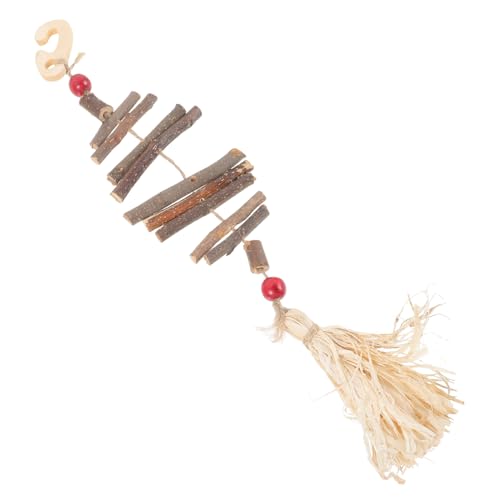 Milisten Hängende Schnur für Backenzähne für Haustiere nager Spielzeug kleintierspielzeug Kauspielzeug für Haustiere Hasen-Accessoires Spielset aus Holz Spielzeuge hängendes Hasenspielzeug von Milisten