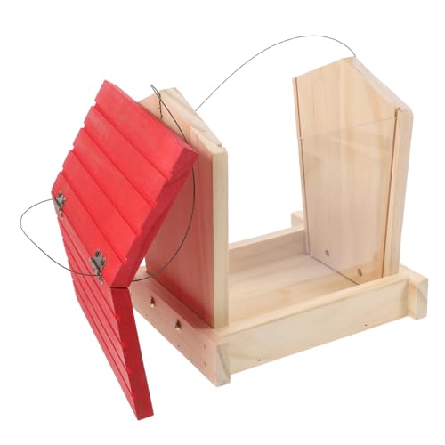 Milisten Hängendes Vogelfutterhaus Aus Holz Rustikales Design Für Wildvögel Wetterfest Für Garten Balkon Und Innenhof Schnelle Installation von Milisten
