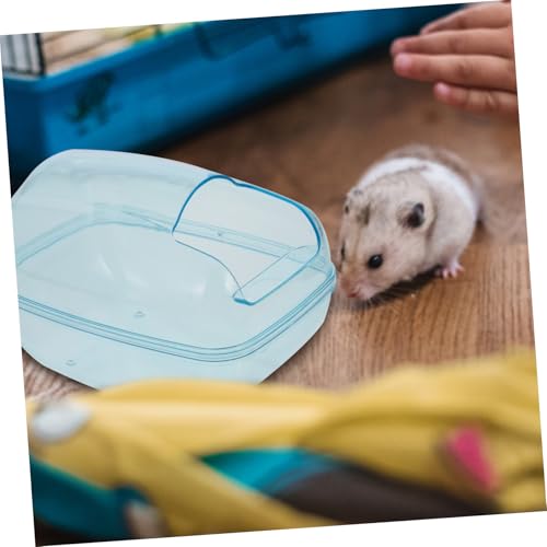 Milisten Hamster Badewanne Klein Anti Spritz Sandbad Waschbecken aus Robustem Kunststoff Abnehmbar Praktisch für Kleintierkäfige Blau von Milisten