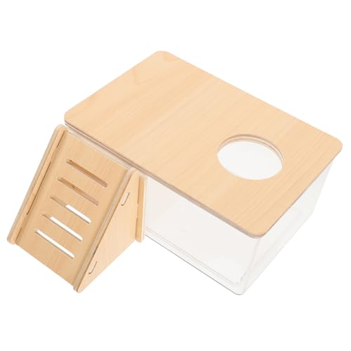Milisten Acryl-Hamster-sandbadebox 2-in-1 Rennmaus-/Badezimmer-zubehör Mit Holzleiter Milisten Acryl-Hamster-sandbadebox 2-in-1 Rennmaus-/Badezimmer-zubehör Mit Holzleiter von Milisten
