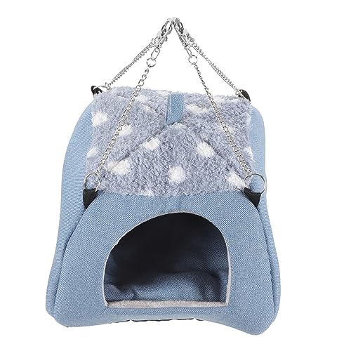 Milisten Hamster Hängematte Tier Klein Hamsterhütte Stall Hamsterbettwäsche Verstecke Hamstergehege Haustiernest Dekorative Hamsterhütte Warm Hamsterversteck von Milisten
