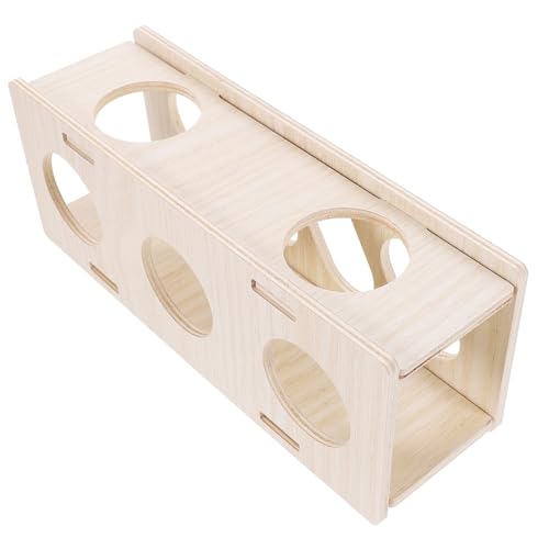 Milisten Hamster Holz Versteck Tunnel für Zwerghamster Meerschweinchen Kleintiere Sicher Glatt Multifunktional Versteck zum Klettern von Milisten