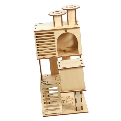 Milisten Hamster Holzleiter Spielplatz mit Plattform für Kleintiere Kletterspielzeug für Hamster Meerschweinchen und Andere Haustiere aus Hochwertigem Geruchsneutralem Holz Gefertigt Milisten Hamster Holzleiter Spielplatz mit Plattform für Kleintiere Kletterspielzeug für Hamster Meerschweinchen und Andere Haustiere aus Hochwertigem Geruchsneutralem Holz Gefertigt von Milisten