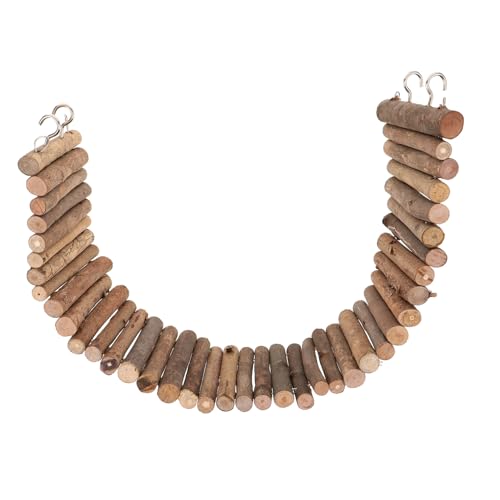 Milisten Hamster Kletterleiter aus Holz Biegsame Hängebrücke mit Versteck und Ruheplatz Stabiles Kleintierspielzeug für Hamster Rennmäuse Rennmäuse und Andere Nager von Milisten