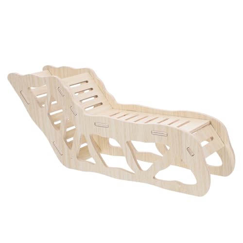 Milisten Hamster Kletterleiter aus Holz Robust und Langlebig Meerschweinchen Rückzugsort Nager Spiel und Ruheplatz Geeignet für Hamster Igel Eichhörnchen und Kleine Nagetiere Natürliches von Milisten