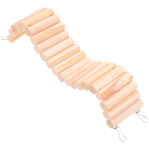Milisten Hamster Log Leiter Hamster brücke Hamster Hamster Kletterwand hamsterspielzeug nager Käfige für Meerschweinchen Spielzeughängematte Leiterspielzeug Holzleiter von Milisten