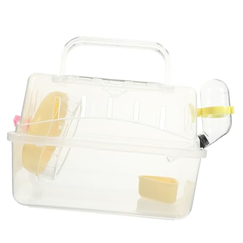 Milisten Hamster Transportbox mit Panoramadach Belüftet Robust und Leicht zu Reinigen für Kleine Haustiere und Sicheren Außentransport Zubehör für Hamster und Zwerghamster Gelb Milisten Hamster Transportbox mit Panoramadach Belüftet Robust und Leicht zu Reinigen für Kleine Haustiere und Sicheren Außentransport Zubehör für Hamster und Zwerghamster Gelb von Milisten