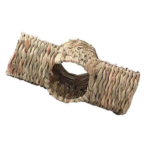 Milisten Hamster Tunnel aus Natürlichem Gras Kreativer Verstecktunnel für Kleine Haustiere für Zwerghamster und Ratten Fördert Gesundes Wachstum und Tägliche Bewegung von Milisten