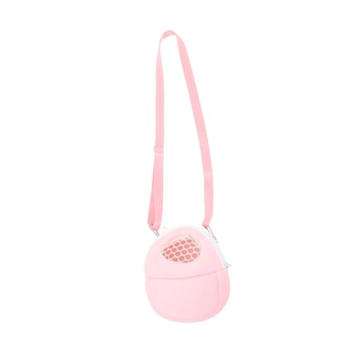 Milisten Hamster-Umhängetasche Hamsterzubehör Kleiner Haustierträger Reiseträger für Frettchen Frettchen-Reisetasche Hamster -Reisekäfig Kaninchenbeutel Tragetasche für Kaninchen Samt Rosa von Milisten
