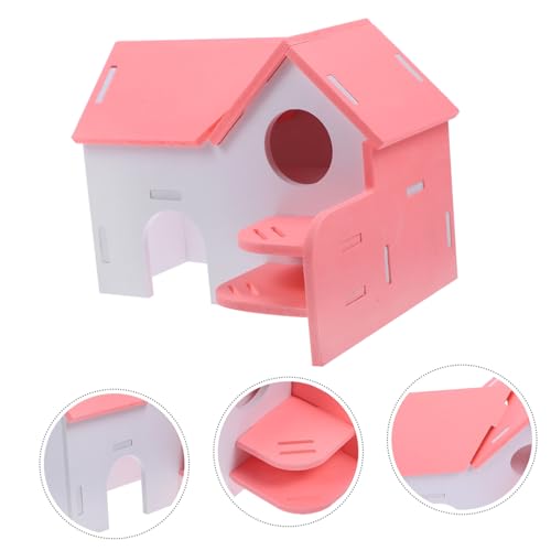 Milisten Hamster Versteck Haus mit Leiter Doppelschichtiges Nagerhaus für Meerschweinchen Chinchillas Igel und Zwerghasen Farbiges PVC Kleintierhaus für Schlaf und Spiel für Käfige Milisten Hamster Versteck Haus mit Leiter Doppelschichtiges Nagerhaus für Meerschweinchen Chinchillas Igel und Zwerghasen Farbiges PVC Kleintierhaus für Schlaf und Spiel für Käfige von Milisten