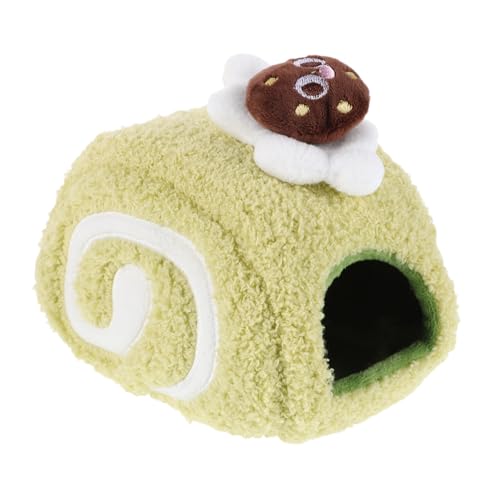 Milisten Hamster Versteckhaus aus Baumwolle mit Niedlichem Roll Design Warmes und Gemütliches Winternest Abnehmbar und Leicht zu Reinigen Multifunktionales Versteck und Spielplatz für von Milisten