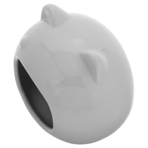Milisten Hamster-porzellanest Kleintierbetten Versteckbett Für Hamster Hamster-Chinchilla-Nest Hamster -versteck Hamsterversteck Kleintierhaus Lebensraum Grey Keramik von Milisten