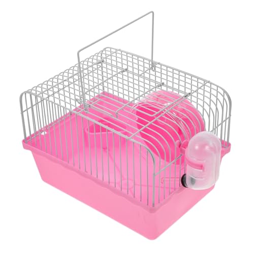 Milisten Hamsterkäfig Mäusekäfig Für Hausmäuse Hamster Tragetasche Käfige Auslaufkäfig Für Kleine Haustiere Reisekäfig Für Ratten Hamster Ausgehender Träger Meerschweinchen Träger Rosa Abs von Milisten