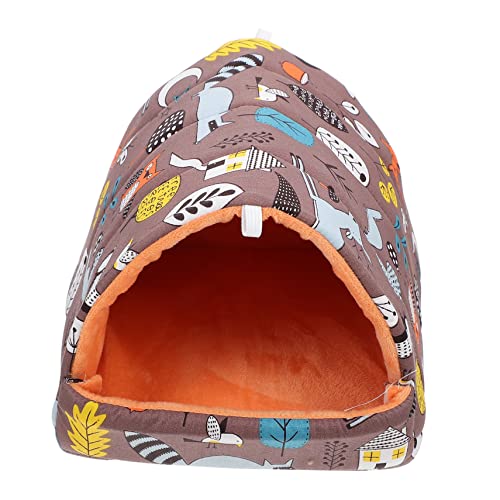 Milisten Hamsternest schlafendes Nest Eichhörnchen-Kaninchen-Bett Hamsterkäfig Nest Vogelnest Hamster hängematte Kleintierbett Winter warmes Nest Hasenschlafnest Igel das Bett Baumwolltuch von Milisten