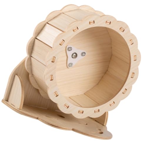 Milisten Hamsterrad Holz Sunflower Laufrad Leise Übungsrad für Kleintiere Wie Hamster Chinchillas Meerschweinchen Geeignet Kleines Tier Fitness von Milisten