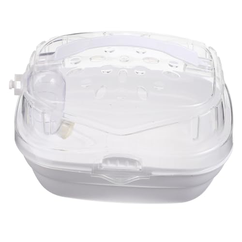 Milisten Handheld Outdoor Hamster Transportbox aus Kunststoff mit Belüftung Leichte Tragbare Haustier reisebox für Hamster Mäuse und Kleine Kleintiere Kompakt und Sicher für Unterwegs von Milisten