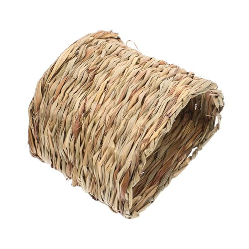 Milisten Hasenstall aus Stroh Aber Hamster-Tunnel- Kaninchennest Hasenversteck Hamstertunnel Kaninchenstall Bunny -Tunnel Kaninchenversteck Meerschweinchen Gras Schilfgras von Milisten