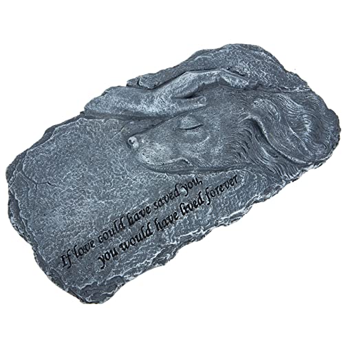 Milisten Haustier Grabstein aus Resin Wetterfeste Gedenkstatue für Hunde mit für Foto Stabiler Tier Grabmarker für Garten Zuhause Tiergedenken Grauer Farbe Milisten Haustier Grabstein aus Resin Wetterfeste Gedenkstatue für Hunde mit für Foto Stabiler Tier Grabmarker für Garten Zuhause Tiergedenken Grauer Farbe von Milisten