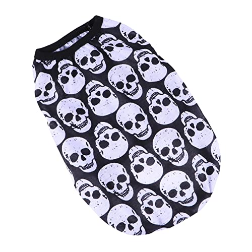 Milisten Pet Shirt Für Hunde Halloween-Sommerkleidung Für Haustiere Lustige Weiße Skeletthundeweste Atmungsaktiv Und Für Kleine Große Hunde von Milisten