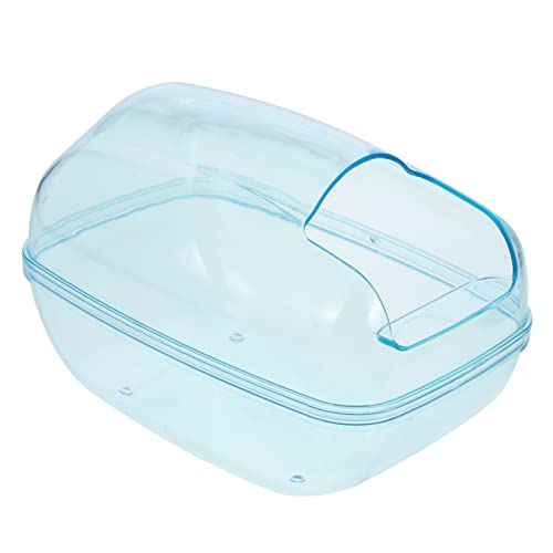 Milisten Hamsterbad Kunststoff Kleines Haustierbadebecken Tierkäfig-Accessoire Transparentes Hamsterbecken rutschfeste Unterseite Glatte Kanten Für Sichere Pflege von Milisten