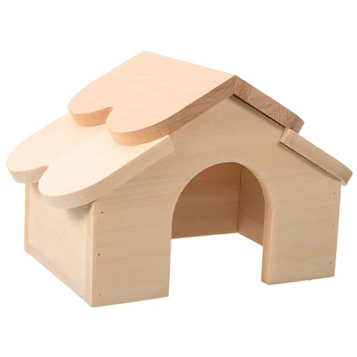 Milisten Holz Hamsterhaus Eichhörnchenhaus Ratten Haus Hideout Käfig Versteck Schlafplatz Spielplatz Für Kleintiere von Milisten