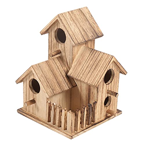 Milisten Hölzerne Vogelnistspielzeug Vögel Zubehör Outdoor- für Häuser für Vögel Vogelschlafhütte Papageiennester Lebensraum für Papageien Bambus Brown von Milisten