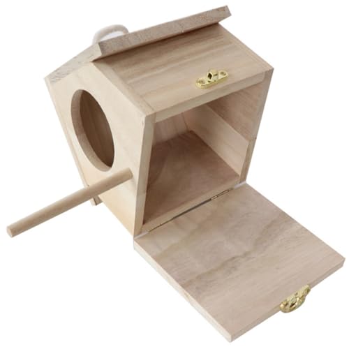 Milisten Holz Vogelhaus Für Haustiere Vogel Nest Hängendes Schlaf Nest Mit Sitzstange Und Öffnung Für Einfache Reinigung Für Garten Und Zuhause von Milisten