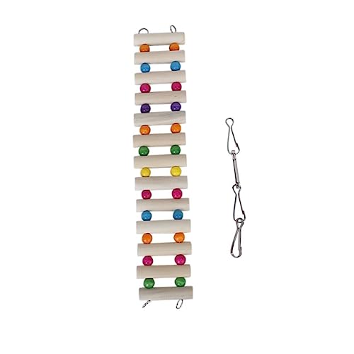 Milisten Holzbrücke für Kleintiere für Papageien Hamster Gerbilen Kletterspielzeug mit Haken Installieren für Stunden Spaß im Käfig Milisten Holzbrücke für Kleintiere für Papageien Hamster Gerbilen Kletterspielzeug mit Haken Installieren für Stunden Spaß im Käfig von Milisten