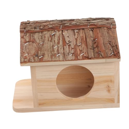 Milisten Holz Hamsterhaus Für Kleintiere Gemütliches Versteck Und Spielplatz Aus Massivem Holz Für Hamster Und Chinchillas Für Käfige Als Schlaf Und Spielplatz Sicher Und Langlebig von Milisten