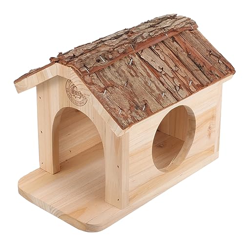 Milisten Holz Hamsterhaus Für Kleintiere Atmungsaktives Versteck Für Hamster Und Zwerghamster Sicheres Schlafnest Aus Naturbelassenem Holz Für Käfige Stressreduzierendes Spielzeug von Milisten