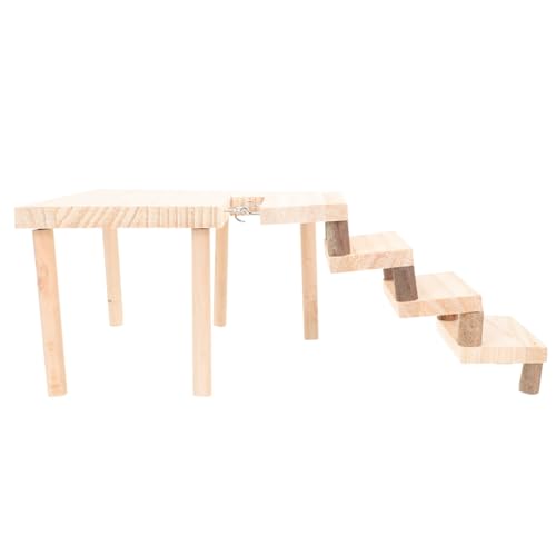 Milisten Holzspielzeug für Hamster und Ratten Sichere Kletterplattform mit Rampe für Kleintiere Fördert Aktivität und Mentale Gesundheit Milisten Holzspielzeug für Hamster und Ratten Sichere Kletterplattform mit Rampe für Kleintiere Fördert Aktivität und Mentale Gesundheit von Milisten
