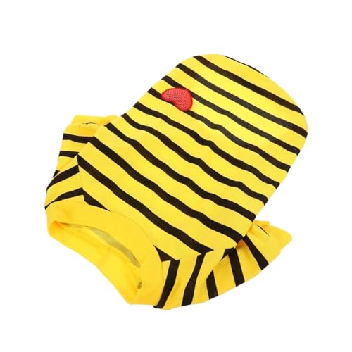 Milisten Dog Cotton Atmungsaktives T-Shirt Gestreiftes Hunde-Outfit Für Kleine Hunde XL Für Sommer Und Besondere Anlässe Baumwolle Gefertigt Leicht Und von Milisten