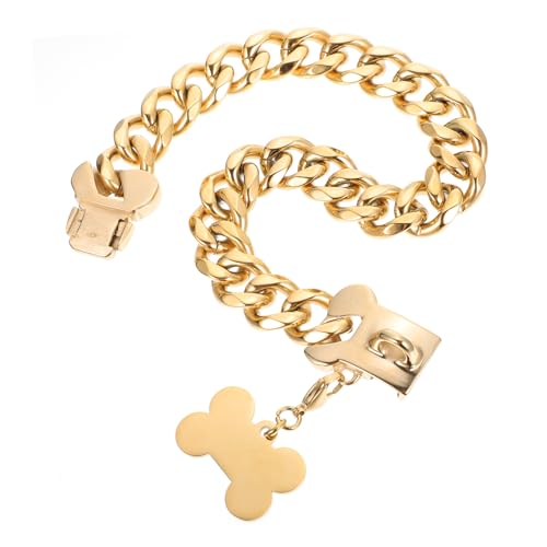 Milisten Hundeleine kleines hundehalsband Haustierdekoration für Hunde hundehalskette Hundehalsband Dekoration entzückender Haustieranhänger dekoratives Hundehalsband Stahl Golden Milisten Hundeleine kleines hundehalsband Haustierdekoration für Hunde hundehalskette Hundehalsband Dekoration entzückender Haustieranhänger dekoratives Hundehalsband Stahl Golden von Milisten