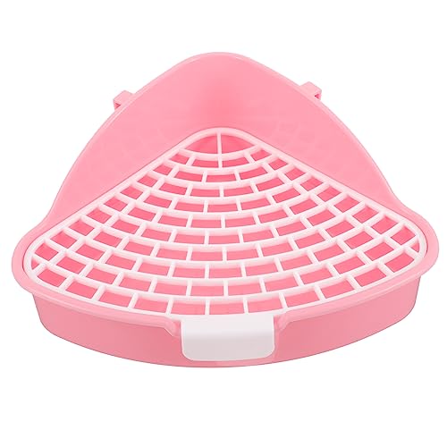 Milisten Kaninchendreieck Toilettenbox für Kleine Tiere Platzsparendes Design für Hasen Meerschweinchen und Minken Spritzsicher Töpfchentraining Tragbar und Leicht von Milisten