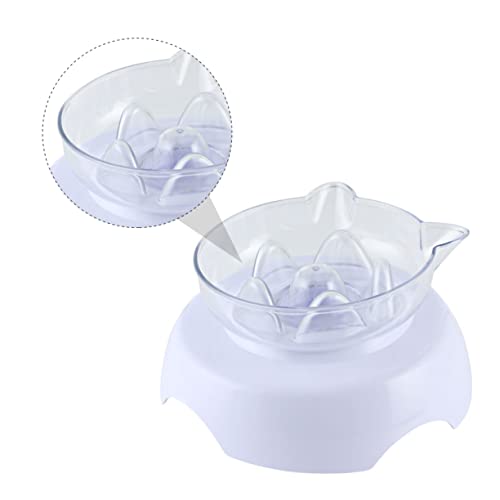 Milisten Pet Neck Bowl Neigung Für Katzen Aus Transparentem Rutschfester Futter Und Trinknapf Ergonomisches Design Für Gesunde Haltung Leicht Zu Reinigen von Milisten