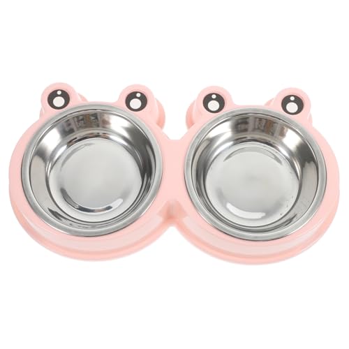 Milisten Stainless Steel Katzen Und Hundenäpfe Mit Rutschfester Basis Doppelnapf Futterstation Für Kleine Haustiere Für Kätzchen Und Welpen von Milisten