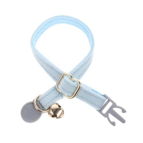 Milisten Katzenhalsband Abreißbarer Sicherheitskragen Haustier Schild Schnalle Kosename und Telefonhalsband Glocke Metall einstellbar Forderung verstellbares Hundehalsband Stoff Himmelblau Milisten Katzenhalsband Abreißbarer Sicherheitskragen Haustier Schild Schnalle Kosename und Telefonhalsband Glocke Metall einstellbar Forderung verstellbares Hundehalsband Stoff Himmelblau von Milisten