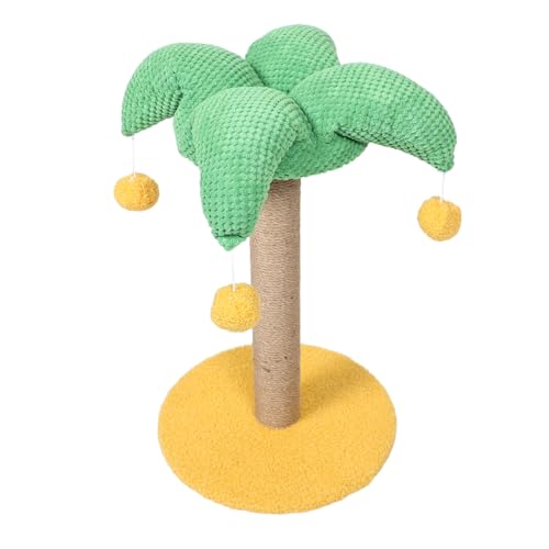Milisten Katzenkratzbaum aus Sisal mit Kokosnussbaum Design Tragbarer Kratzpfosten für Katzen für Langlebig und Komfortabel Bietet für Haustier von Milisten