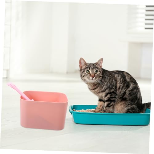 Milisten Katzenschaufel mit Eimer Robuste Katzentoilettenschaufel Langlebiges Katzenstreu Reinigungstool Kompakt und Platzsparend Ergonomischer Griff für Einfache Handhabung von Milisten