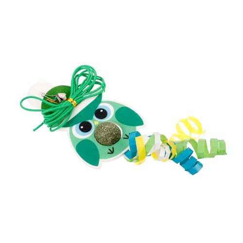 Milisten Katzenspielzeug Katze Wohnungskatzen Katzenhöhle Haustier Glocke Interactive cat Toy interaktives hängendes für Katzen zum Aufhängen Filzstoff Green von Milisten