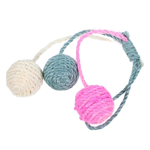 Milisten Sisal Katzenballspielzeug Interaktive Hängende Bälle Für Indoor-Katzen Fördert Bewegung Und Spiel Mit Bunten Farben Für Aktiven Spaß Milisten Sisal Katzenballspielzeug Interaktive Hängende Bälle Für Indoor-Katzen Fördert Bewegung Und Spiel Mit Bunten Farben Für Aktiven Spaß von Milisten