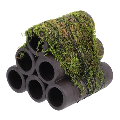 Milisten Keramik Aquarium Deko Höhle mit Moos Shrimp Versteck und Zucht Unterschlupf Langlebig und Wasserqualitätsfördernd Geeignet für Garnelen und Kampffische im Fischtank Milisten Keramik Aquarium Deko Höhle mit Moos Shrimp Versteck und Zucht Unterschlupf Langlebig und Wasserqualitätsfördernd Geeignet für Garnelen und Kampffische im Fischtank von Milisten