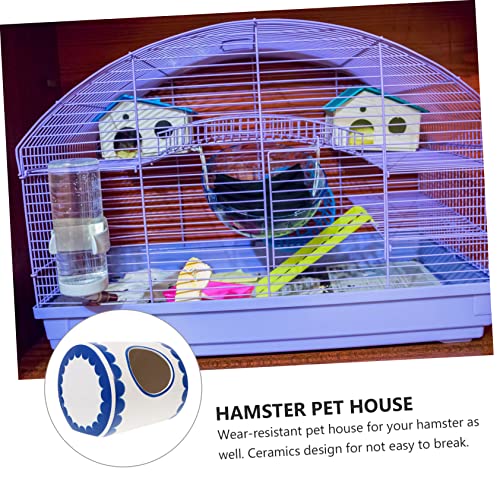 Milisten Keramik Haustier Kühlhaus Sommer Kühlendes Nest für Kaninchen Hamster Chinchilla Atmungsaktiv Einfach zu Reinigen Blau für Kleine Kleintiere von Milisten